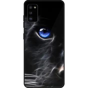 Pouzdro na mobilní telefon Lesklé pouzdro iSaprio pro Samsung Galaxy A41 - Black Puma (Lesklé pouzdro, kryt, obal iSaprio Exclusive na mobil Samsung Galaxy A41 s motivem Black Puma - elegantní skleněný vzhled, skvělá ochrana mobilu a luxusní styl, vyrobeno v Česku)