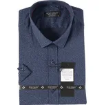 EGO MAN košile pánská EKR-232-3 regular fit krátký rukáv M tmavě modrá