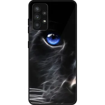 Pouzdro na mobilní telefon Lesklé pouzdro iSaprio pro Samsung Galaxy A32 - Black Puma (Lesklé pouzdro, kryt, obal iSaprio Exclusive na mobil Samsung Galaxy A32 s motivem Black Puma - elegantní skleněný vzhled, skvělá ochrana mobilu a luxusní styl, vyrobeno v Česku)