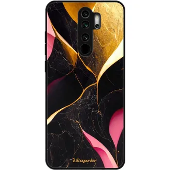 Pouzdro na mobilní telefon Lesklé pouzdro iSaprio pro Xiaomi Redmi Note 8 Pro - Gold Pink Marble (Lesklé pouzdro, kryt, obal iSaprio Exclusive na mobil Xiaomi Redmi Note 8 Pro s motivem Gold Pink Marble - elegantní skleněný vzhled, skvělá ochrana mobilu a luxusní styl, vyrobeno v)