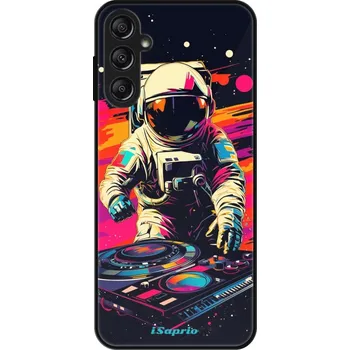 Pouzdro na mobilní telefon Lesklé pouzdro iSaprio pro Samsung Galaxy A14 / A14 5G - Astronaut DJ (Lesklé pouzdro, kryt, obal iSaprio Exclusive na mobil Samsung Galaxy A14 / A14 5G s motivem Astronaut DJ - elegantní skleněný vzhled, skvělá ochrana mobilu a luxusní styl, vyrobeno v)