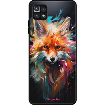 Pouzdro na mobilní telefon Lesklé pouzdro iSaprio pro Samsung Galaxy A22 5G - Neon Fox (Lesklé pouzdro, kryt, obal iSaprio Exclusive na mobil Samsung Galaxy A22 5G s motivem Neon Fox - elegantní skleněný vzhled, skvělá ochrana mobilu a luxusní styl, vyrobeno v Česku)