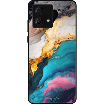 Pouzdro na mobilní telefon Lesklé pouzdro iSaprio pro Motorola Moto G84 - Color Marble 21 (Lesklé pouzdro, kryt, obal iSaprio Exclusive na mobil Motorola Moto G84 s motivem Color Marble 21 - elegantní skleněný vzhled, skvělá ochrana mobilu a luxusní styl, vyrobeno v Česku)