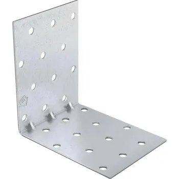 Tesařské kování Oramat 80x80x60x1,5mm KMP8 - Montážny Úhelník s prolisem do dřeva