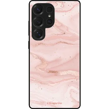 Pouzdro na mobilní telefon Lesklé pouzdro iSaprio pro Samsung Galaxy S25 Ultra - RoseGold Marble 10 (Lesklé pouzdro, kryt, obal iSaprio Exclusive na mobil Samsung Galaxy S25 Ultra s motivem RoseGold Marble 10 - elegantní skleněný vzhled, skvělá ochrana mobilu a luxusní styl, vyrobe