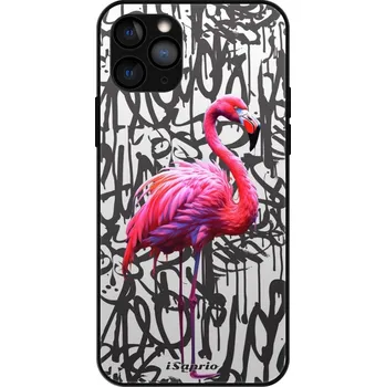 Pouzdro na mobilní telefon Lesklé pouzdro iSaprio pro Apple iPhone 11 Pro - Flamingo Graffiti (Lesklé pouzdro, kryt, obal iSaprio Exclusive na mobil Apple iPhone 11 Pro s motivem Flamingo Graffiti - elegantní skleněný vzhled, skvělá ochrana mobilu a luxusní styl, vyrobeno v Česku)