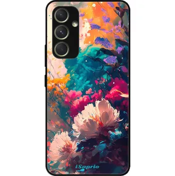 Pouzdro na mobilní telefon Lesklé pouzdro iSaprio pro Samsung Galaxy A54 5G - Flower Design (Lesklé pouzdro, kryt, obal iSaprio Exclusive na mobil Samsung Galaxy A54 5G s motivem Flower Design - elegantní skleněný vzhled, skvělá ochrana mobilu a luxusní styl, vyrobeno v Česku)