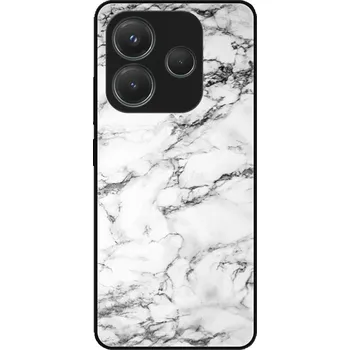 Pouzdro na mobilní telefon Lesklé pouzdro iSaprio pro Xiaomi Redmi Note 14 5G - White Marble 01 (Lesklé pouzdro, kryt, obal iSaprio Exclusive na mobil Xiaomi Redmi Note 14 5G s motivem White Marble 01 - elegantní skleněný vzhled, skvělá ochrana mobilu a luxusní styl, vyrobeno v Čes
