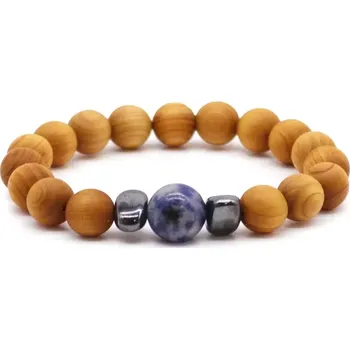 Náramek Náramek Cedrové dřevo - sodalit