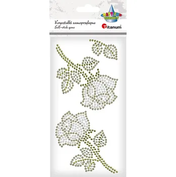 Samolepící dekorace Titanum ST472, Samolepky, krystaly, RŮŽE, arch