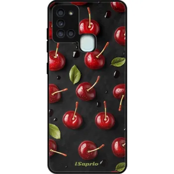 Pouzdro na mobilní telefon Lesklé pouzdro iSaprio pro Samsung Galaxy A21s - Cherry Bliss (Lesklé pouzdro, kryt, obal iSaprio Exclusive na mobil Samsung Galaxy A21s s motivem Cherry Bliss - elegantní skleněný vzhled, skvělá ochrana mobilu a luxusní styl, vyrobeno v Česku)