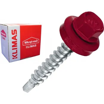 Klimas Wkret-Met RAL 3005 4,8x19mm - 250ks - Vruty farmářské střešní pro ocelový podklad, barva: Vínově červená, WF