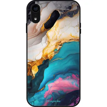 Pouzdro na mobilní telefon Lesklé pouzdro iSaprio pro Apple iPhone XR - Color Marble 21 (Lesklé pouzdro, kryt, obal iSaprio Exclusive na mobil Apple iPhone XR s motivem Color Marble 21 - elegantní skleněný vzhled, skvělá ochrana mobilu a luxusní styl, vyrobeno v Česku)