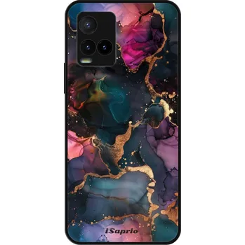 Pouzdro na mobilní telefon Lesklé pouzdro iSaprio pro Vivo Y21 / Y21s / Y33s - Dark Marble 10 (Lesklé pouzdro, kryt, obal iSaprio Exclusive na mobil Vivo Y21 / Y21s / Y33s s motivem Dark Marble 10 - elegantní skleněný vzhled, skvělá ochrana mobilu a luxusní styl, vyrobeno v Česku)