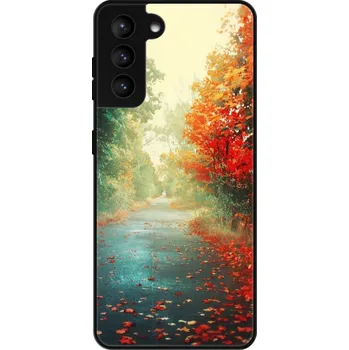 Pouzdro na mobilní telefon Lesklé pouzdro iSaprio pro Samsung Galaxy S21 - Autumn 03 (Lesklé pouzdro, kryt, obal iSaprio Exclusive na mobil Samsung Galaxy S21 s motivem Autumn 03 - elegantní skleněný vzhled, skvělá ochrana mobilu a luxusní styl, vyrobeno v Česku)