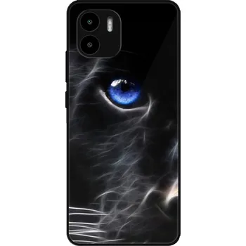 Pouzdro na mobilní telefon Lesklé pouzdro iSaprio pro Xiaomi Redmi A1 / A2 - Black Puma (Lesklé pouzdro, kryt, obal iSaprio Exclusive na mobil Xiaomi Redmi A1 / A2 s motivem Black Puma - elegantní skleněný vzhled, skvělá ochrana mobilu a luxusní styl, vyrobeno v Česku)