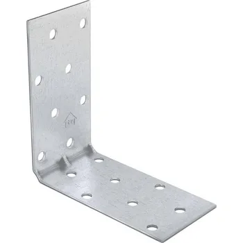 Tesařské kování Oramat 80x80x40x1,5mm KMP7 - Montážny Úhelník s prolisem do dřeva