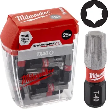Bit TX-40 - 25mm - 25ks - Bit Milwaukee Shockwave TORX