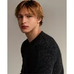 Pánský svetr Alpaka Blend Černomodrá L