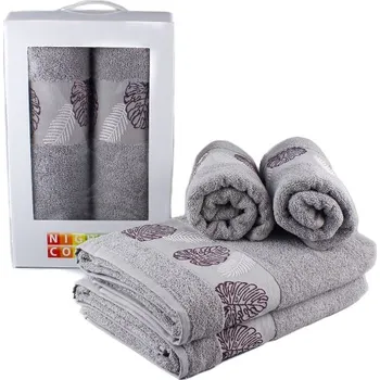 Ručník LUXUSNÍ FROTÉ SADA RUČNÍK A OSUŠKA 2+2 šedá