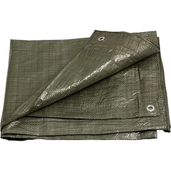 Krycí plachta Plachta standard ZELENÁ zakrývací s oky 8X10 M 55 g/m²