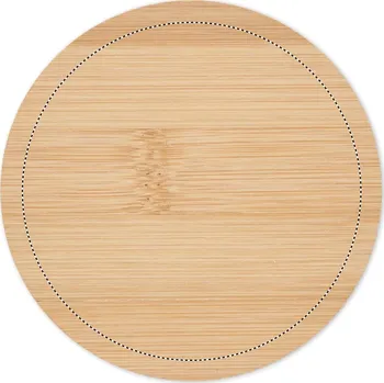 Podtácek Bambusový kulatý podtácek Tamponový tisk (max. 2 barvy, 80x80mm) 2 barvy 20 SIDE 1