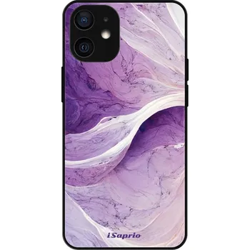 Pouzdro na mobilní telefon Lesklé pouzdro iSaprio pro Apple iPhone 12 Mini - Purple Paint 10 (Lesklé pouzdro, kryt, obal iSaprio Exclusive na mobil Apple iPhone 12 Mini s motivem Purple Paint 10 - elegantní skleněný vzhled, skvělá ochrana mobilu a luxusní styl, vyrobeno v Česku)
