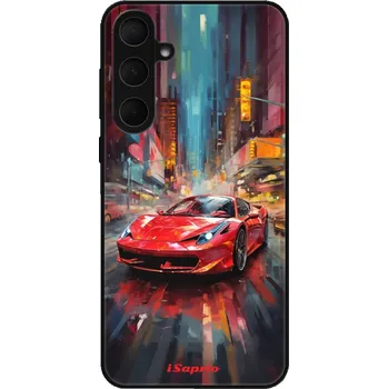 Pouzdro na mobilní telefon Lesklé pouzdro iSaprio pro Samsung Galaxy A35 5G - Ferrari (Lesklé pouzdro, kryt, obal iSaprio Exclusive na mobil Samsung Galaxy A35 5G s motivem Ferrari - elegantní skleněný vzhled, skvělá ochrana mobilu a luxusní styl, vyrobeno v Česku)