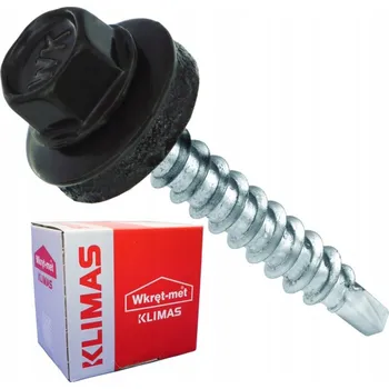 Šroub Klimas Wkret-Met RAL 8019 4,8x55mm - 200ks - Vruty farmářské střešní farba: šedohnědá