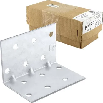 Tesařské kování Oramat 50ks - 40x40x60x1,5mm KMP2 - Montážny Úhelník s prolisem do dřeva