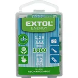 42062 Nabíjecí baterie, 12ks, AAA (HR03), 1,2V, 1000mAh, NiMh, EXTOL ENERGY