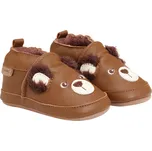 Dětské barefoot bačkůrky (capáčky) kožené hnědé s aplikací Toasted Coconut EN FANT Velikost: 25