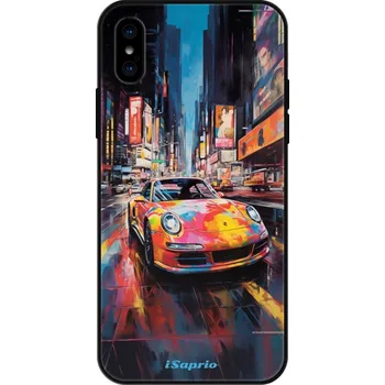Pouzdro na mobilní telefon Lesklé pouzdro iSaprio pro Apple iPhone X / XS - Abstract Porsche (Lesklé pouzdro, kryt, obal iSaprio Exclusive na mobil Apple iPhone X / XS s motivem Abstract Porsche - elegantní skleněný vzhled, skvělá ochrana mobilu a luxusní styl, vyrobeno v Česku)