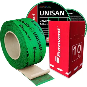 Lepicí páska Eurovent 60mm x 25m - 1 Karton (10ks) - Univerzální páska - Jednostranná UNISAN