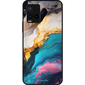 Pouzdro na mobilní telefon Lesklé pouzdro iSaprio pro Vivo Y21 / Y21s / Y33s - Color Marble 21 (Lesklé pouzdro, kryt, obal iSaprio Exclusive na mobil Vivo Y21 / Y21s / Y33s s motivem Color Marble 21 - elegantní skleněný vzhled, skvělá ochrana mobilu a luxusní styl, vyrobeno v Česku