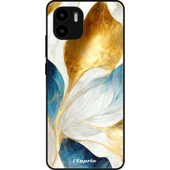Pouzdro na mobilní telefon Lesklé pouzdro iSaprio pro Xiaomi Redmi A1 / A2 - Blue Leaves (Lesklé pouzdro, kryt, obal iSaprio Exclusive na mobil Xiaomi Redmi A1 / A2 s motivem Blue Leaves - elegantní skleněný vzhled, skvělá ochrana mobilu a luxusní styl, vyrobeno v Česku)