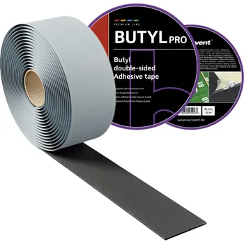 Lepicí páska Eurovent 45mm x 20m (1,5mm tl.) - Butylová páska pro spojování produktů na bázi plastů - Oboustranná BUTYL PRO