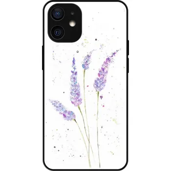 Pouzdro na mobilní telefon Lesklé pouzdro iSaprio pro Apple iPhone 12 Mini - Lavender (Lesklé pouzdro, kryt, obal iSaprio Exclusive na mobil Apple iPhone 12 Mini s motivem Lavender - elegantní skleněný vzhled, skvělá ochrana mobilu a luxusní styl, vyrobeno v Česku)