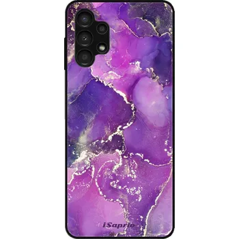 Pouzdro na mobilní telefon Lesklé pouzdro iSaprio pro Samsung Galaxy A13 - Purple Marble 10 (Lesklé pouzdro, kryt, obal iSaprio Exclusive na mobil Samsung Galaxy A13 s motivem Purple Marble 10 - elegantní skleněný vzhled, skvělá ochrana mobilu a luxusní styl, vyrobeno v Česku)