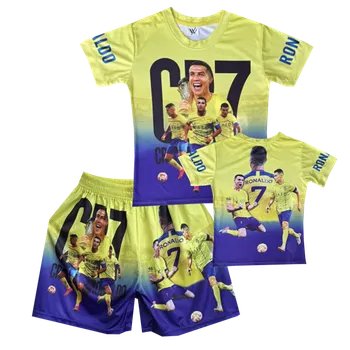 Fotbal Numberoplus Dětský fotbalový dres Komplet Al Nassr 2024 - Ronaldo CR7 Velikost: 13 let (vel.152)