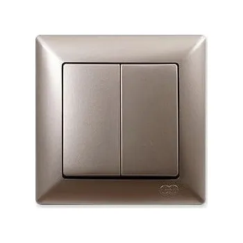 vypínač Vypínač č.5b Visage Ambience metalický béžový