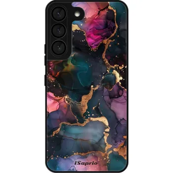 Pouzdro na mobilní telefon Lesklé pouzdro iSaprio pro Samsung Galaxy S22 5G - Dark Marble 10 (Lesklé pouzdro, kryt, obal iSaprio Exclusive na mobil Samsung Galaxy S22 5G s motivem Dark Marble 10 - elegantní skleněný vzhled, skvělá ochrana mobilu a luxusní styl, vyrobeno v Česku)
