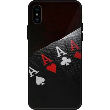 Pouzdro na mobilní telefon Lesklé pouzdro iSaprio pro Apple iPhone X / XS - Poker (Lesklé pouzdro, kryt, obal iSaprio Exclusive na mobil Apple iPhone X / XS s motivem Poker - elegantní skleněný vzhled, skvělá ochrana mobilu a luxusní styl, vyrobeno v Česku)