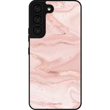 Pouzdro na mobilní telefon Lesklé pouzdro iSaprio pro Samsung Galaxy S22 5G - RoseGold Marble 10 (Lesklé pouzdro, kryt, obal iSaprio Exclusive na mobil Samsung Galaxy S22 5G s motivem RoseGold Marble 10 - elegantní skleněný vzhled, skvělá ochrana mobilu a luxusní styl, vyrobeno v)