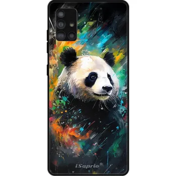 Pouzdro na mobilní telefon Lesklé pouzdro iSaprio pro Samsung Galaxy A51 - Abstract Panda (Lesklé pouzdro, kryt, obal iSaprio Exclusive na mobil Samsung Galaxy A51 s motivem Abstract Panda - elegantní skleněný vzhled, skvělá ochrana mobilu a luxusní styl, vyrobeno v Česku)