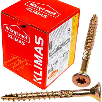 Vrut Klimas Wkret-Met TX 4x40mm - 400 ks - Vruty do dřeva se zápustnou hlavou, WKCS