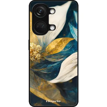 Pouzdro na mobilní telefon Lesklé pouzdro iSaprio pro OnePlus Nord 3 5G - Gold Petals (Lesklé pouzdro, kryt, obal iSaprio Exclusive na mobil OnePlus Nord 3 5G s motivem Gold Petals - elegantní skleněný vzhled, skvělá ochrana mobilu a luxusní styl, vyrobeno v Česku)