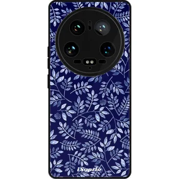 Pouzdro na mobilní telefon Lesklé pouzdro iSaprio pro Xiaomi 14 Ultra - Blue Leaves 05 (Lesklé pouzdro, kryt, obal iSaprio Exclusive na mobil Xiaomi 14 Ultra s motivem Blue Leaves 05 - elegantní skleněný vzhled, skvělá ochrana mobilu a luxusní styl, vyrobeno v Česku)