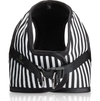 Postroj pro psa Pruhovaný postroj pro psy Oh Charlie Royce černo bílý Velikost: M