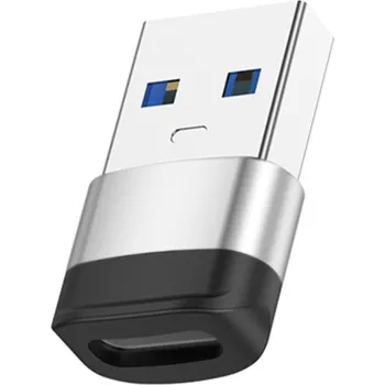 Nabíjecí a datová redukce - USB-C na USB-A - stříbrná